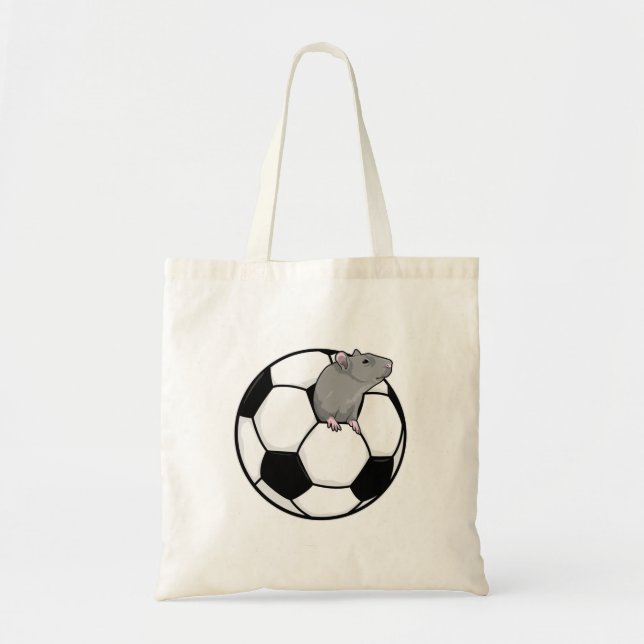 Rat with Soccer ball Tote Bag (Front)