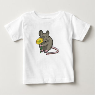 Rat with yellow Flower Baby T-Shirt