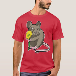 Rat with yellow Flower T-Shirt