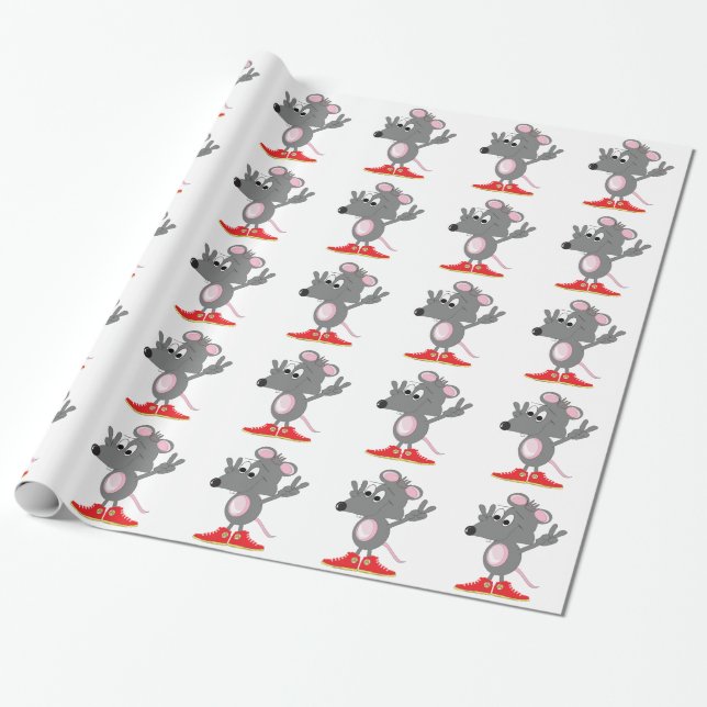 Rat Wrapping Paper - Randoon (Unrolled)