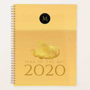 Rat Year 2020 fruits Elegant Monogram Planner
