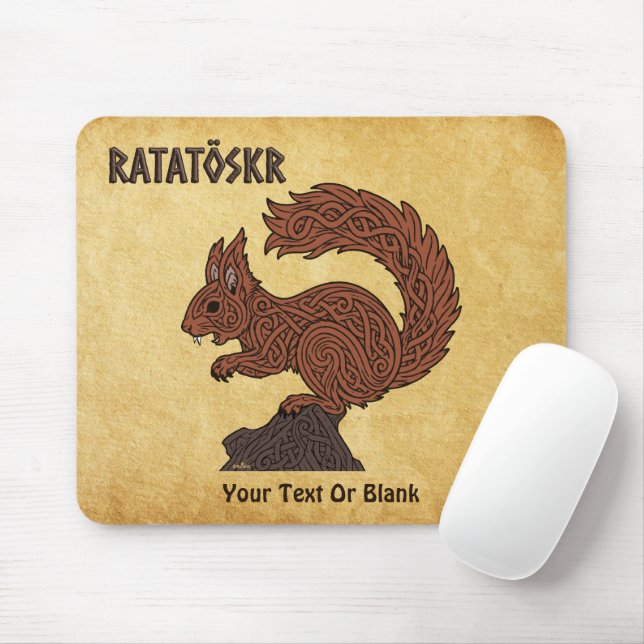  Ratatöskr, Norse/Viking Squirrel Mouse Mat (With Mouse)