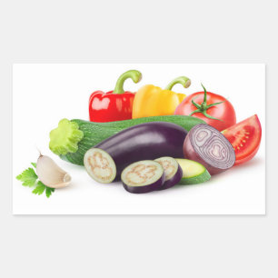 Ratatouille vegetables rectangular sticker