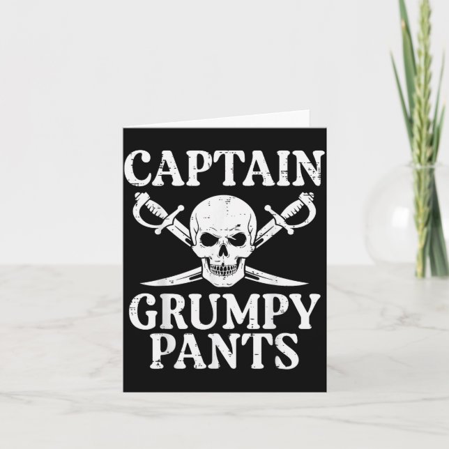 Rate Captain Mpy Pants Funny Humor Quote Men Women Card (Front)