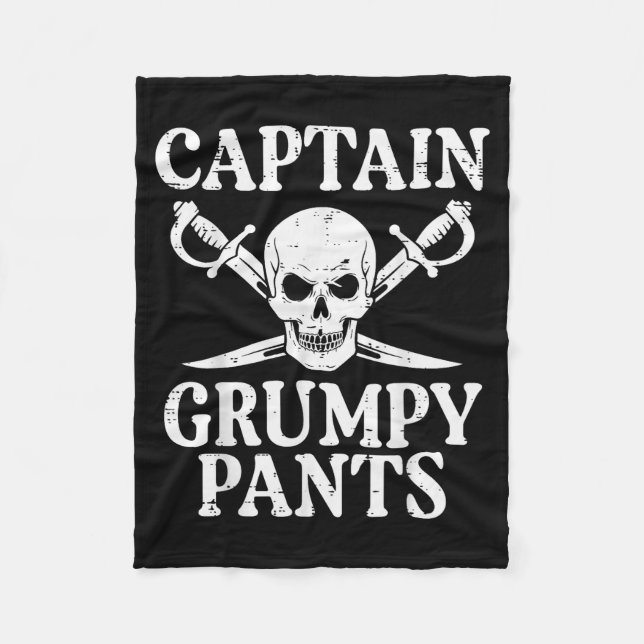Rate Captain Mpy Pants Funny Humor Quote Men Women Fleece Blanket (Front)