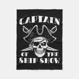 Rate Captain Of The Ship Show Funny Humor Pun Men Fleece Blanket