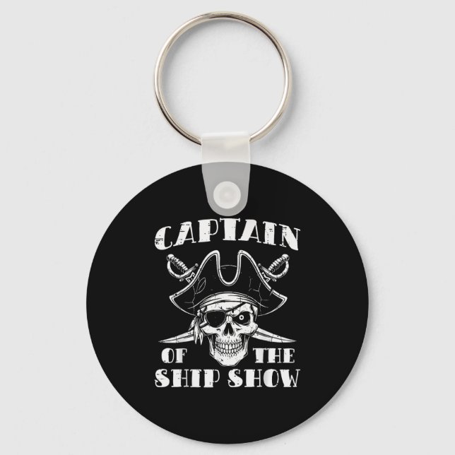 Rate Captain Of The Ship Show Funny Humor Pun Men  Key Ring (Front)