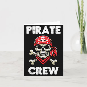 Rate Crew Skull Crossbones Funny Matching Men Wome Card