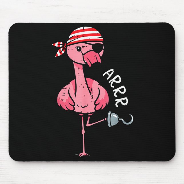 Rate Flamingo Arrr Halloween Costume Women Girls K Mouse Mat (Front)