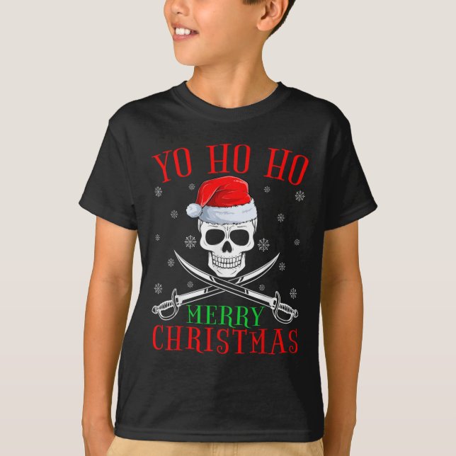 Rate Lover Matching Santa Yo Ho Ho Rate Merry Chri T-Shirt (Front)
