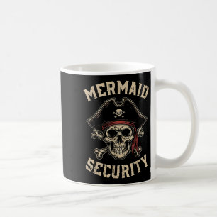 Rate Mermaid Security Funny Skull Costume Dad Men Coffee Mug