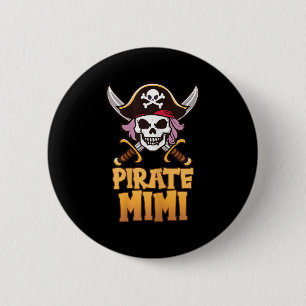 Rate Mimi Funny Captain Matching Grandma Halloween 6 Cm Round Badge