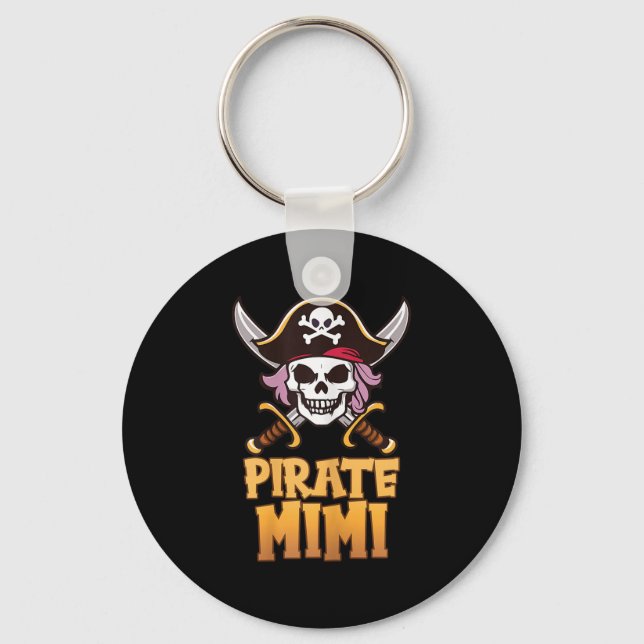 Rate Mimi Funny Captain Matching Grandma Halloween Key Ring (Front)