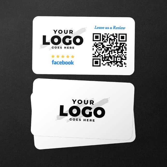 Rate My Business Facebook Reviews 5 Star QR Code Business Card (Creator Uploaded)