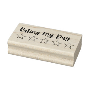 Rate My Day 5 Star Review Stamp   Journal Stamp