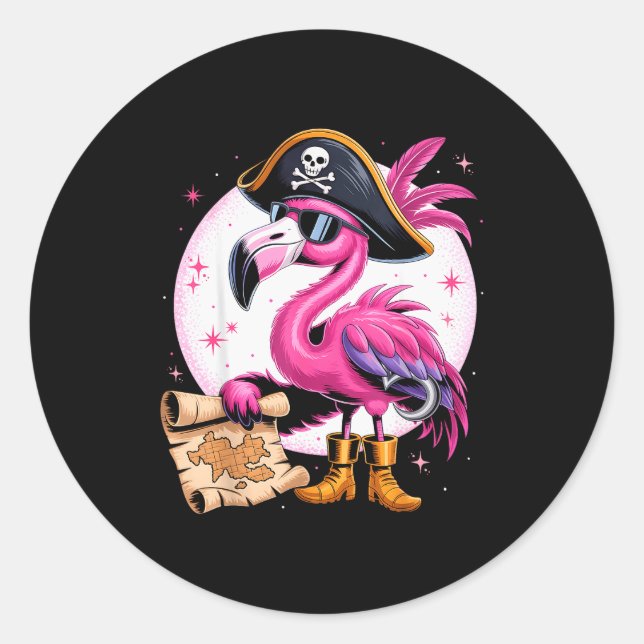 Rate Nk Flamingo Funny Halloween Party Costume Men Classic Round Sticker (Front)