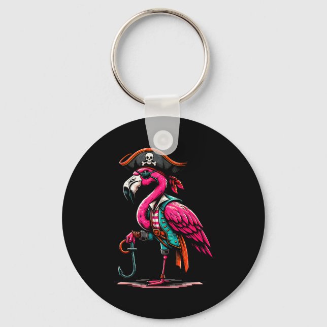 Rate Nk Flamingo Halloween Party - Jolly Roger  Key Ring (Front)