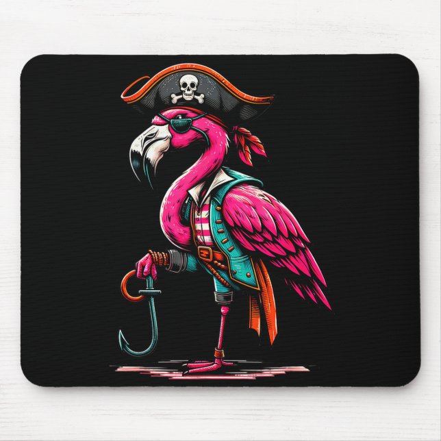 Rate Nk Flamingo Halloween Party - Jolly Roger  Mouse Mat (Front)
