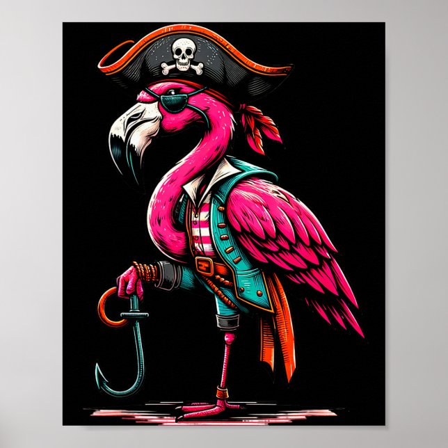 Rate Nk Flamingo Halloween Party - Jolly Roger  Poster (Front)