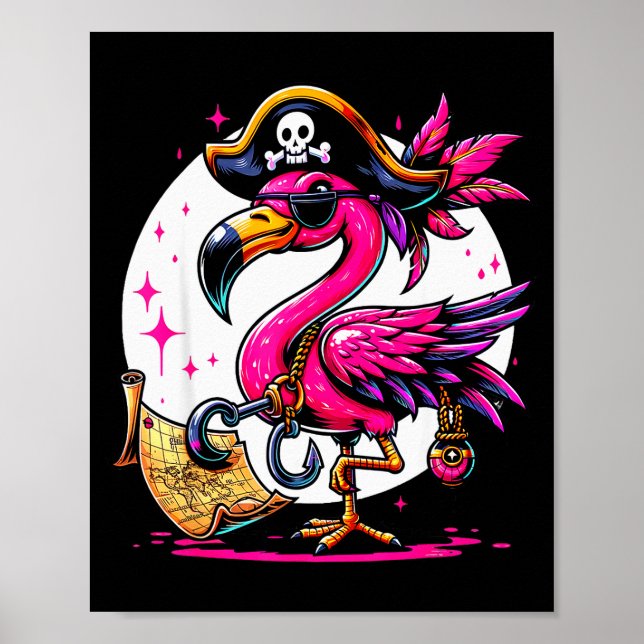 Rate Nk Flamingo Halloween Party - Jolly Roger  Poster (Front)