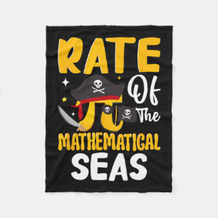 Rate Of The Mathematical Seas - Pi Symbol Math 3.1 Fleece Blanket