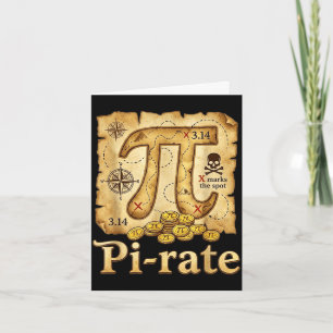 Rate pirate day 314 math math pie pun men boys card