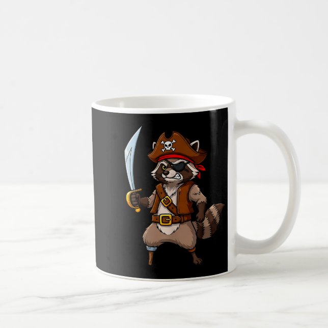 Rate Raccoon Funny Halloween Costume For Men Women Coffee Mug (Right)