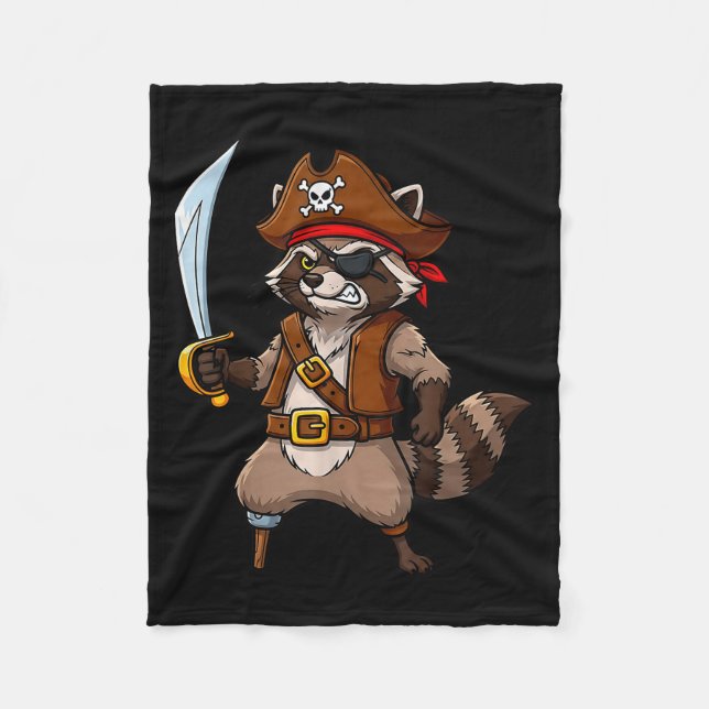 Rate Raccoon Funny Halloween Costume For Men Women Fleece Blanket (Front)