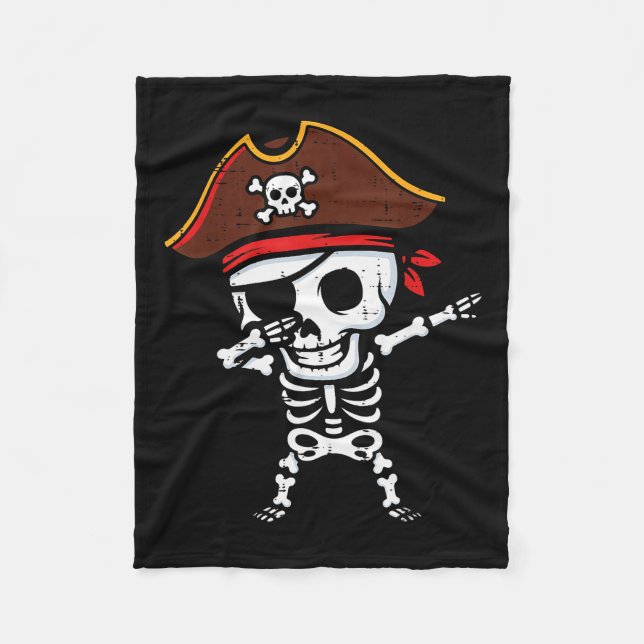 Rate Skeleton Dab Dance Halloween Costume Boys Gir Fleece Blanket (Front)