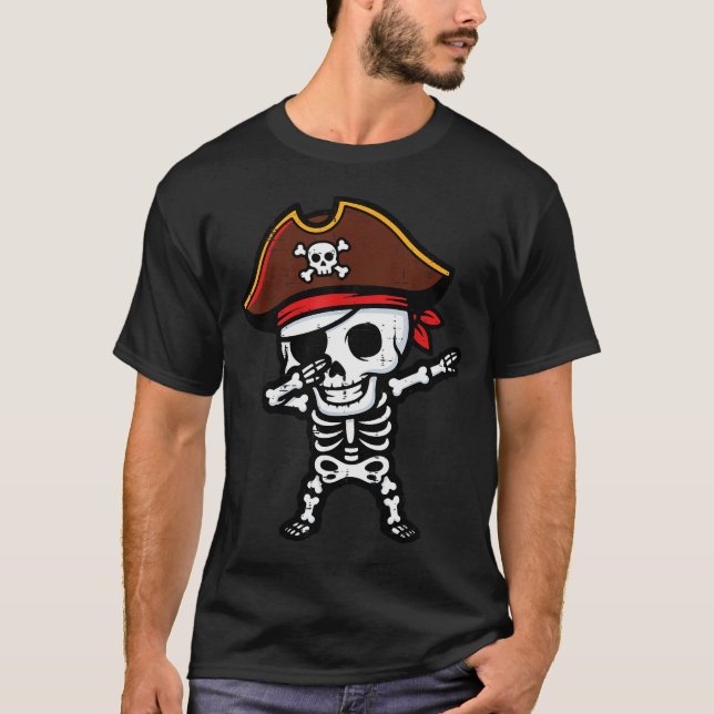 Rate Skeleton Dab Dance Halloween Costume Boys Gir T-Shirt (Front)
