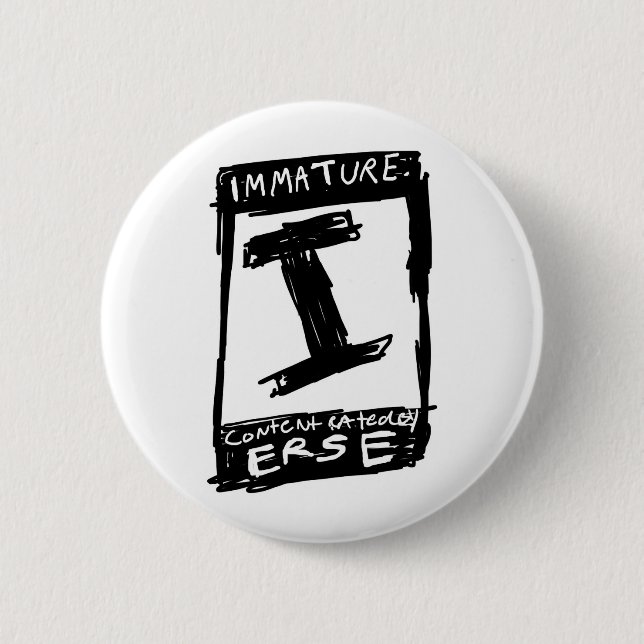 Rated 6 Cm Round Badge (Front)