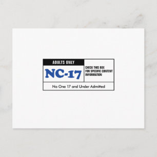 Rated NC-17 Postcard