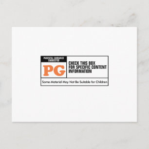 Rated PG Postcard