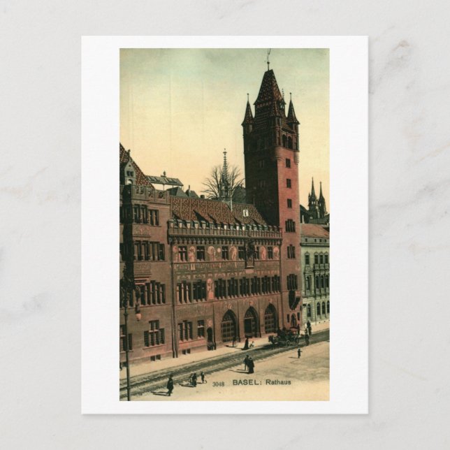Rathaus Basel Switzerland Vintage Postcard (Front)