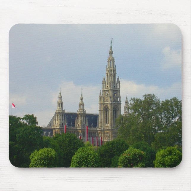 Rathaus, Vienna Austria Mouse Mat (Front)