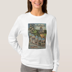 Rathdrum, Idaho - Large Letter Scenes T-Shirt