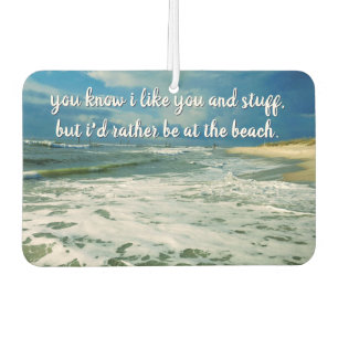 Rather Be At The Beach Custom Text Car Air Freshener