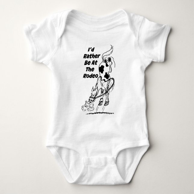 Rather Be At The Rodeo Baby Bodysuit (Front)