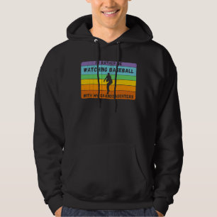Rather Be Baseball With Granddaughters Vintage Bas Hoodie