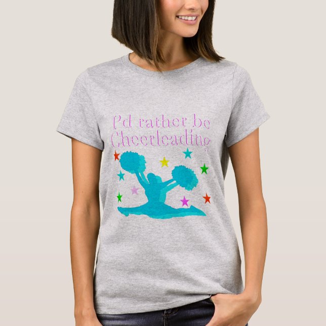 RATHER BE CHEERLEADING PERSONALIZED T SHIRT (Front)