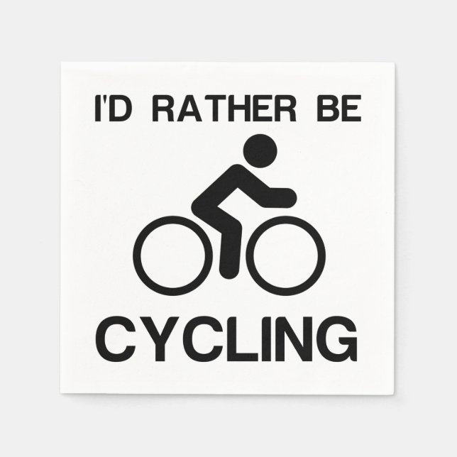 RATHER BE CYCLING NAPKIN (Front)