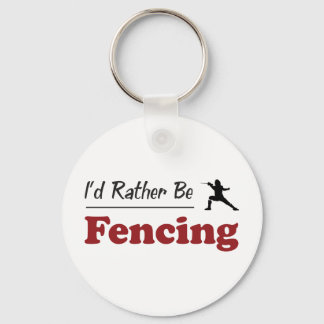 Rather Be Fencing Key Ring