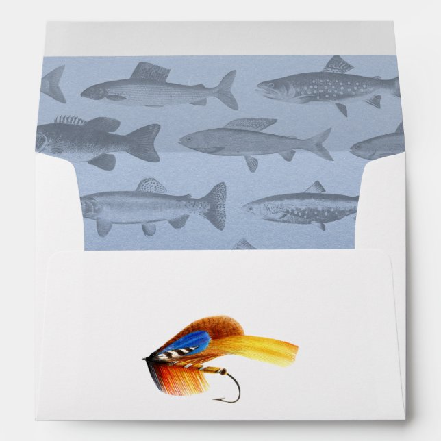 Rather Be Fishing Custom Birthday Party Invitation Envelope (Back (Bottom))