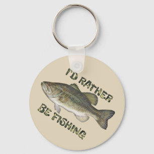 Rather Be Fishing Key Ring Key Chain