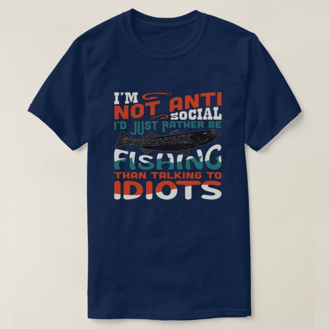 RATHER BE FISHING T-Shirt (Design Front)
