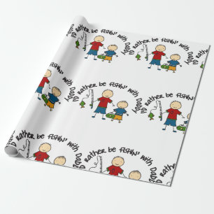 Rather Be Fishing Wrapping Paper
