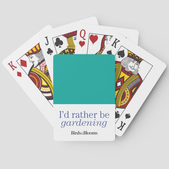 Rather Be Gardening Playing Cards (Back)