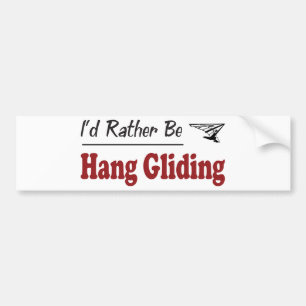 Rather Be Hang Gliding Bumper Sticker