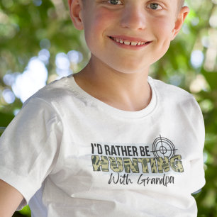 Rather Be Hunting With Grandpa Funny T-Shirt