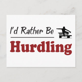 Rather Be Hurdling Postcard